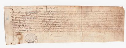 null CHARTE DU 18 Octobre 1447 - Pièce adressée à Pierre YSABEAU, Prêtre par Philibert...