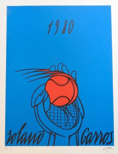 null Valerio Adami (né en 1935)

Roland Garros, 1980

Sérigraphie sur papier signé...