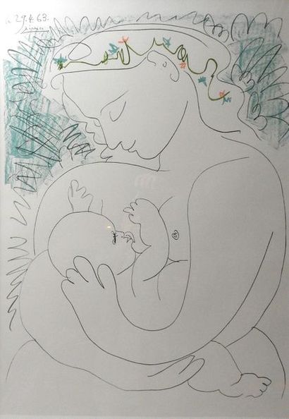 null Pablo Picasso,(1881-1973), d'après

Maternité, 1963

Estampe sur papier signé...