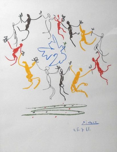 null Pablo Picasso,(1881-1973), d'après

Sans titre, 1961

La ronde de la paix

Estampe...
