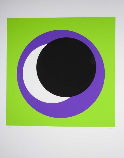 null Geneviève Claisse (née en 1935)

Composition violette, verte et noire

Sérigraphie...