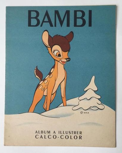 DISNEY Bambi
Album illustré de décalcomanies Calco Color
Très bon état
