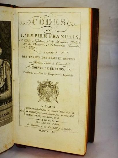 Anonyme. Codes de l'Empire Français. Droit Paris, Chez Robert-Le Normant-Chassaignon...