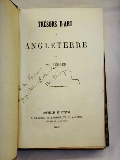 null Envoi Théophile Thoré. W. Burger. Tresors d'art en Angleterre.

Bruxelles et...