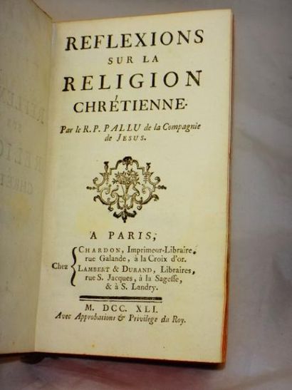 null Pallu. Réflexions sur la religion chrétienne.

Paris, Chez Chardon et Lambert...