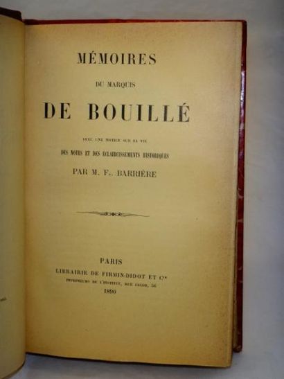null Marquis de Bouillé. Mémoires.

Paris, Librairie de Firmin-Didot et Cie, 1890....