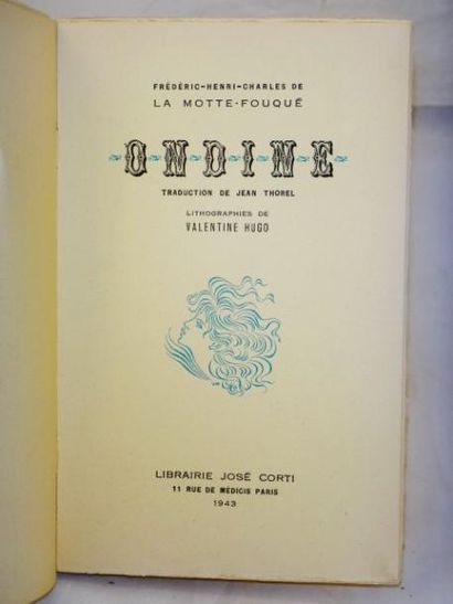 null La Motte-Fouqué. Ondine. Traduction de Jean Thorel.

Paris, Librairie José ...