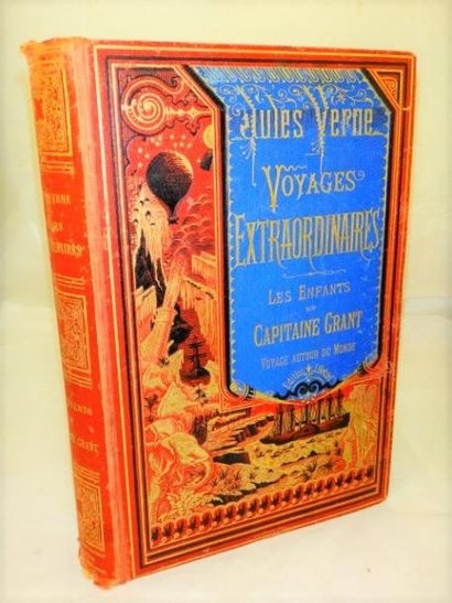 Cartonnage. Jules Verne. Enfants du Capitaine Grant Paris, J. Hetzel et Cie, sans...