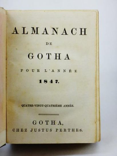 null Collectif. Almanach de Gotha pour l'année 1847.

Gotha, Chez Justus Perthes,...