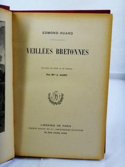 null Edmond Huard. Veillées bretonnes.

Paris, Librairie de Paris, XIXème. Reliure...