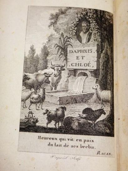 Longus.Daphnis et Chloé. 5 Gravures Pauquet et Dupreel Paris, Chez Maradan, Desenne,...