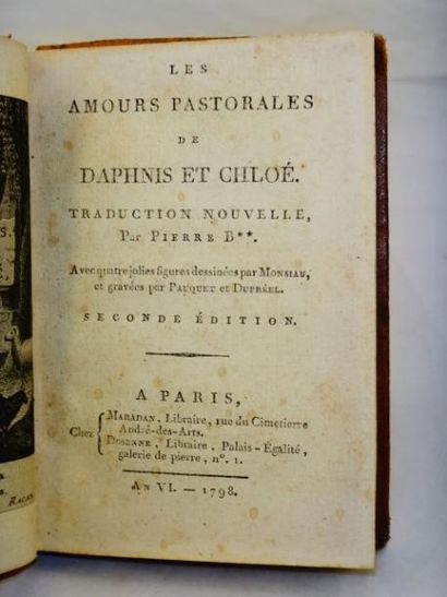 Longus.Daphnis et Chloé. 5 Gravures Pauquet et Dupreel Paris, Chez Maradan, Desenne,...