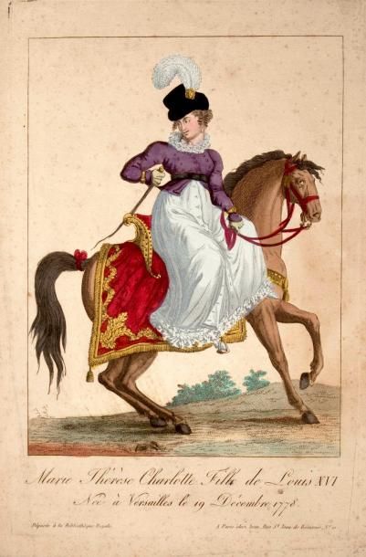 null Gravure: «MARIE THÉRÈSE Charlotte Fille de Louis XVI, née à Versailles le 19...