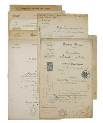 null (FORÊTS. INDRE-ET-LOIRE) - 34 Documents sur la carrière de M. BERTRAND (Arthur...