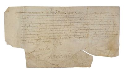 (LOUIS XIII. 1635) - Pièce signée du Roi...