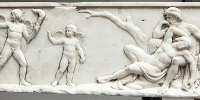 ARCHEOLOGIE Ecole italienne des XVII°-XVIII° sie?cles

Bas relief en marbre repre?sentant...