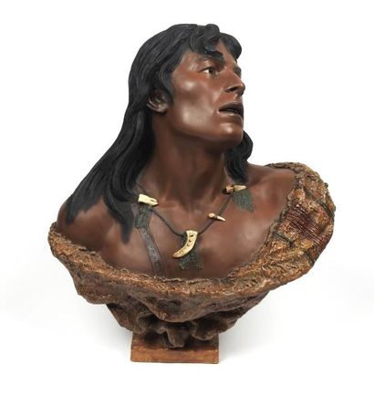 null 
Édition Friedrich GOLDSCHEIDER


Indien d'Amérique


Buste sculpté. Épreuve...