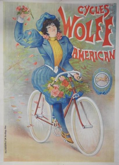 AFFICHES ANONYME	

CYCLES WOLFF AMERICAN

Imprimerie Kossuth, Paris - 148 x 106 cm...