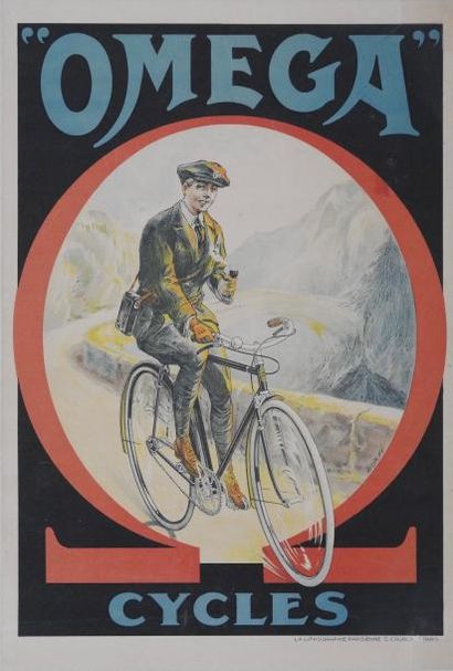 AFFICHES DORFI	(1881-1976)

OMEGA CYCLES

La lithographie Parisienne - 58 x 39 cm...