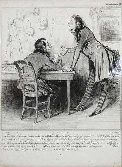 GRAVURES ET LITHO Honore? Daumier (1808 - 1879), d'apre?s "Les Roberts Macaires"...
