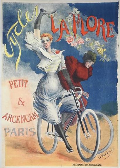 AFFICHES O’ VALERY	

CYCLES LA FLORE.“Petit & Argencam, Paris”

Imprimerie E.Clément,...