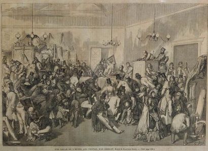 GRAVURES ET LITHO Gustave Dore? (1832 - 1883), d'apre?s "Une salle de l'ho?tel des...