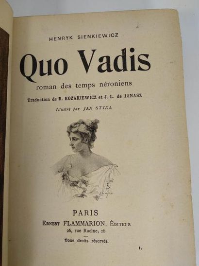 null Sienkiewicz Henryk.Quo Vadis, roman des temps Néroniens
Flammarion, Paris, sans...