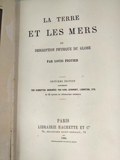 null Figuier Louis.La Terre et les mers ou Descriptio physique du globe.Paris, Hachette,...