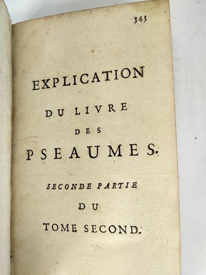 null Explication du livre des Psaumes.
Paris.Chez François Rabuty.1733.

Lot de 5...