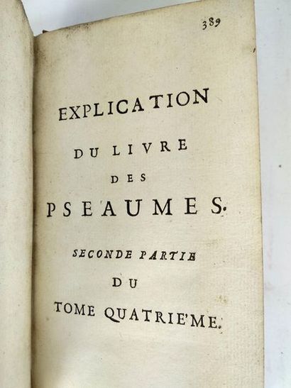 null Explication du livre des Psaumes.
Paris.Chez François Rabuty.1733.

Lot de 5...