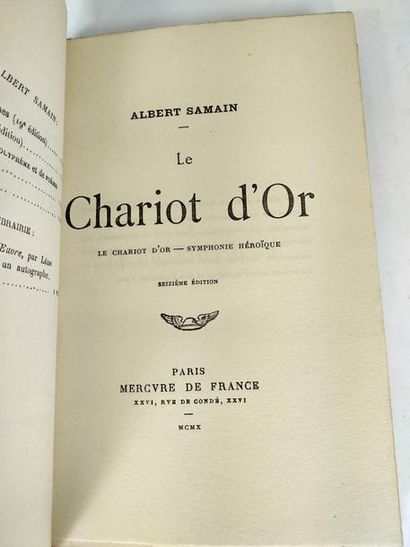 null lot de 2 volumes :

Samain Albert. Au jardin de l'infante.
Paris.Mercure de...