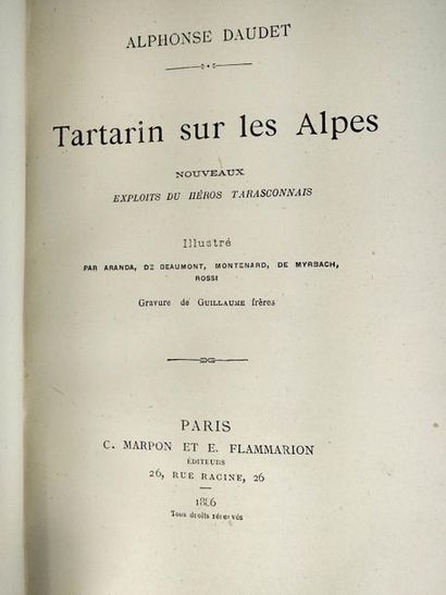 null Daudet Alphonse.    2 volumes :
Tartarin de Tarascon 
Paris.C.Marpon et E.Flammarion....