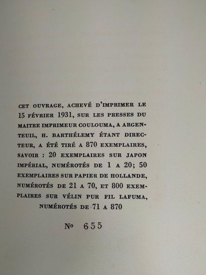 null Rainer Maria Rilke.Le roi Bohusch.
Paris .Editions Emile-Paul Fr.1931

In8 Edition...