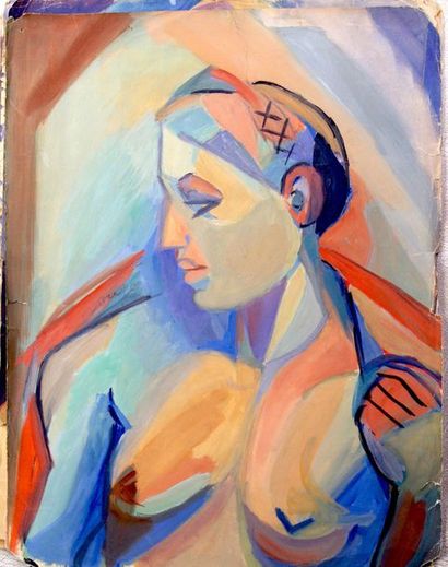 Suzanne Vattier (1901-1996) 5 études de nus réalisés pendant le séjour de l'artiste...