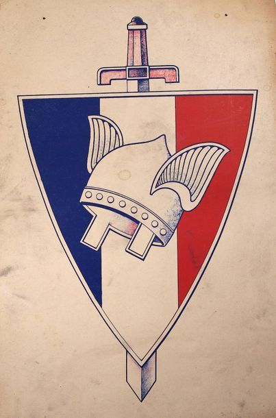null Affiche avant la lettre LVF (légion volontaires français) créé en 1941. 70 x...