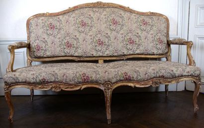 null 1 Canapé style Louis XV (H 105 x L 166 x P68)