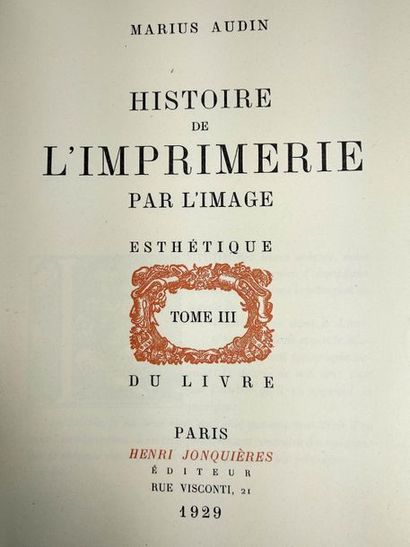 null 
Audin Marius, Histoire de L'imprimerie par l'image. .Lot complet de quatre...