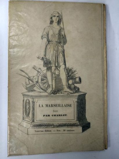 null Charlet, La marseillaise  illustrée de dessins de Charlet.
Paris, Jules Laisné,...