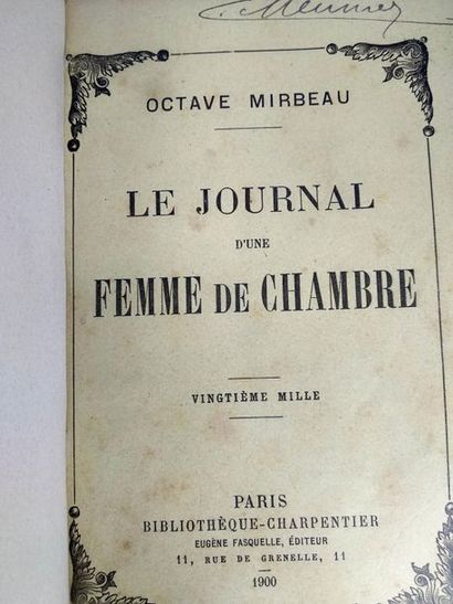 null 
Mirbeau Octave. Journal d'une femme de chambre.

Paris Eugène Fasquelle.1900
In8.Demi...