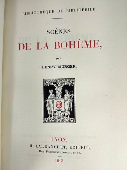 null Murger Henry, Scénes de la bohéme.
Lyon, H. Lardanchet, 1913.

In8, Demi reliure ...
