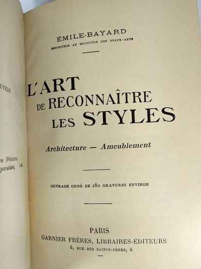 null Fayard Emile,  L'art de reconnaitre les styles  Architecture-Ameublement.
Paris,...