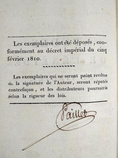 null Paillet F-H, Etudes de l'énéide de Virgile.
Paris, Chez lebel et Guitel, 1810.
In12,...