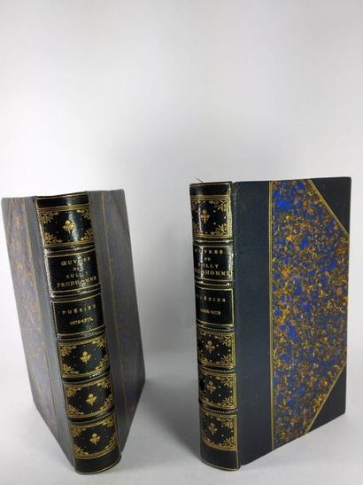 PRUDHOMME Sully Prudhomme Sully, Poésies 1866-1872 et 1872-1878. lot de 2 volumes.Paris...