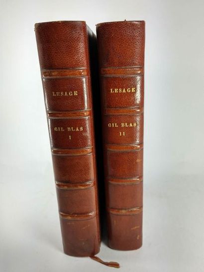 LESAGE Lesage . Histoire de Gil Blas de Santillane. (lot de 2 volumes)
Paris.Société...