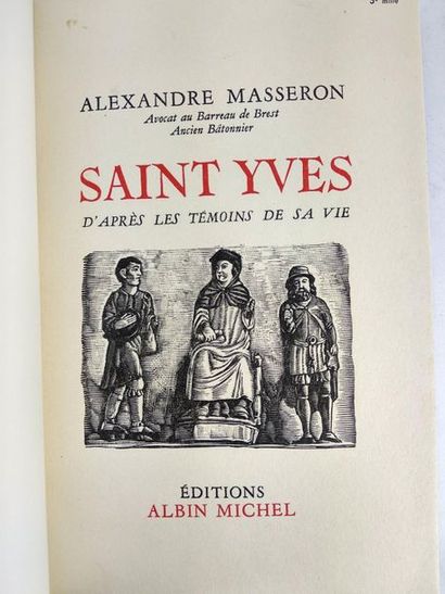 null Masseron Alexandre . Saint Yves, d'après les témoins de sa vie.
Paris Albin...