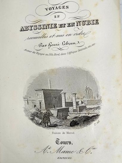 null Lebrun Henri. Voyages en Abyssinie et en Nubie.
Tours. Mame . 1870 .
In8 Demi...