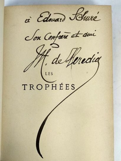null José-Maria de Hérédia. Les Trophées.
Paris. Alphonse Lemerre 1843.
In8 Demi...