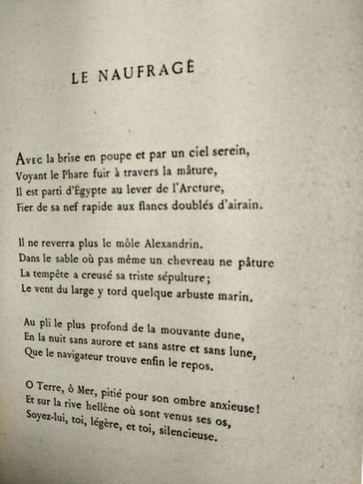 null José-Maria de Hérédia. Les Trophées.
Paris. Alphonse Lemerre 1843.
In8 Demi...