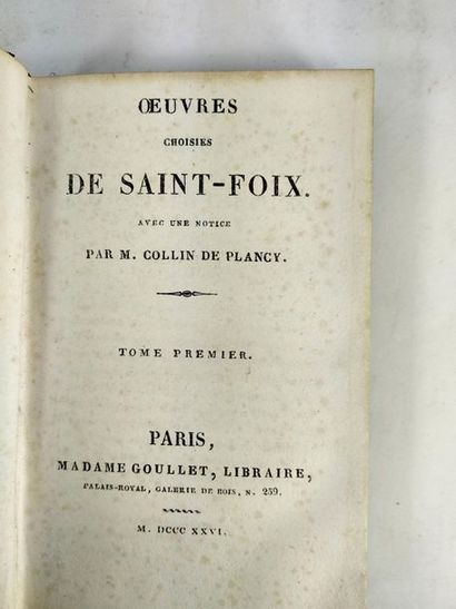 null œuvres choisies de Saint-Foix. Avec une notice par M.Collin de Plancy. (lot...