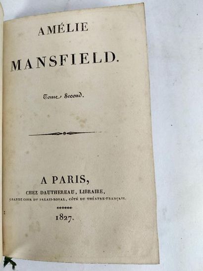null Amélie Mansfield. (lot de 3 volumes)
Paris.Chez Dauthereau.1827
In18 Demi reliure...